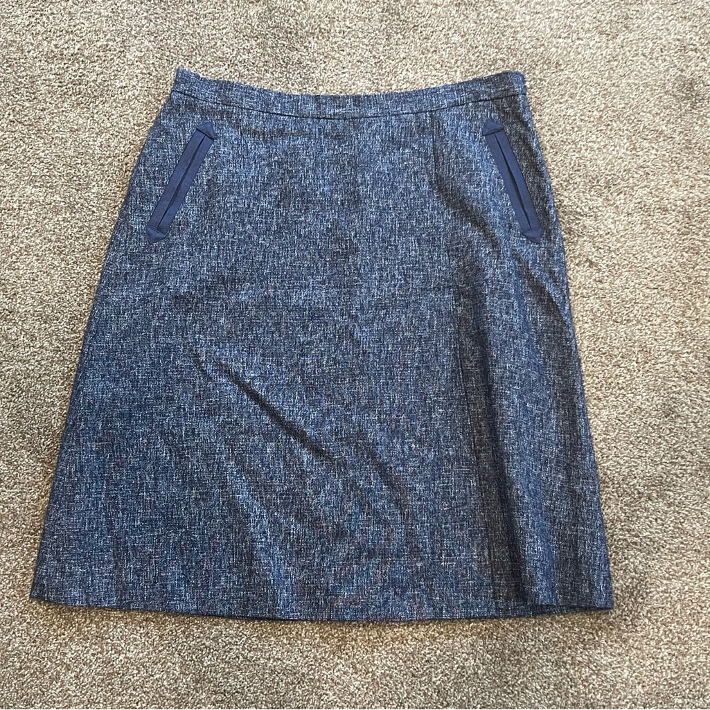 Lafayette 148 New York Women Cotton Blend Skirt Size 14